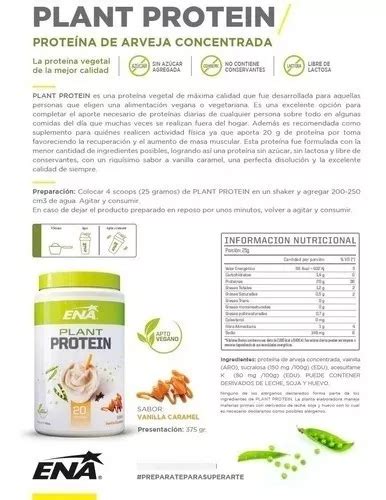 Suplemento En Polvo Sport Plant Protein Prote Na Vegetal Sabor Vainilla