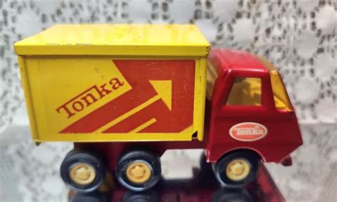 Vintage Rare Tonka S Delivery Box Dump Truck Red And Yellow