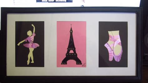 Iris Folded And Framed Ballerina Eiffel Tower And Ballet Shoes Iris