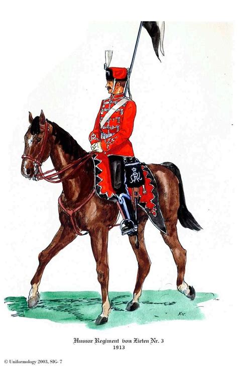 German 3rdbrandenburg Hussar Regiment Von Zeiten C1900 German