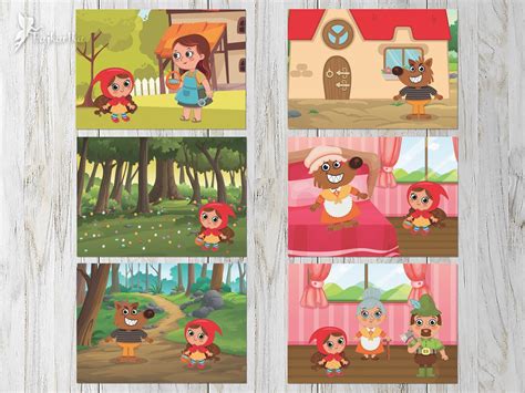 czerwony kapturek bajkartka