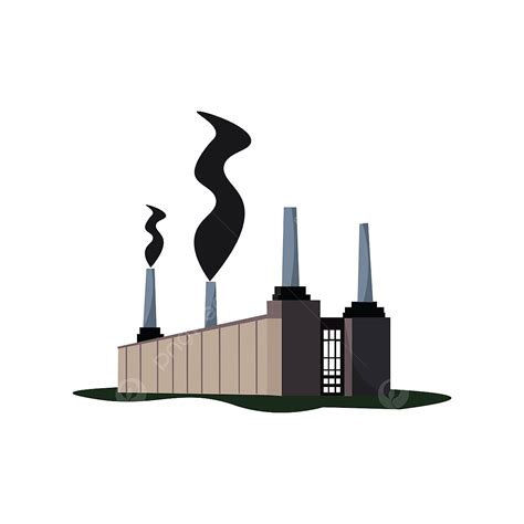 Factories Pollution Clipart Vector Factory Pollution Vector Or Color