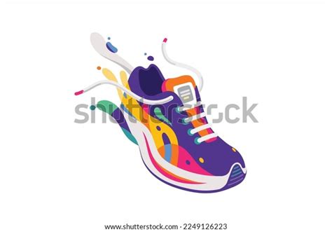 Running Shoes Event Vector Illustration Stock Vector (Royalty Free ...