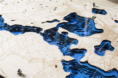 Stunning 3D Laser Engraved Lake Maps From Wood And Aluminium Fubiz Media