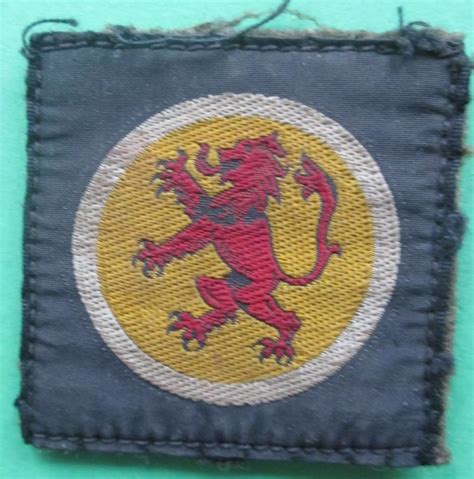 A Good Used 15th Scottish Division Formation Patch In Wwii Formation Signs