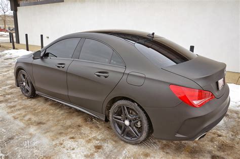 Zr Auto Blog Sinister Matte Black Wrapped Mercedes Cla 250 4matic