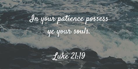 In Your Patience Possess Ye Your Souls The Need For Patience