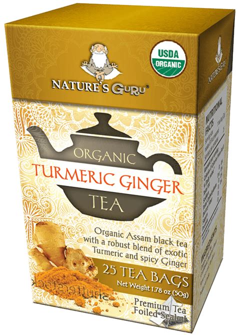 Turmeric Ginger I Organic Black Tea Bag Boost Immunity I Nature S Guru