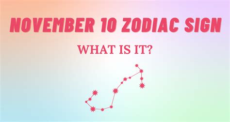 November 10 Zodiac Sign Explained | So Syncd