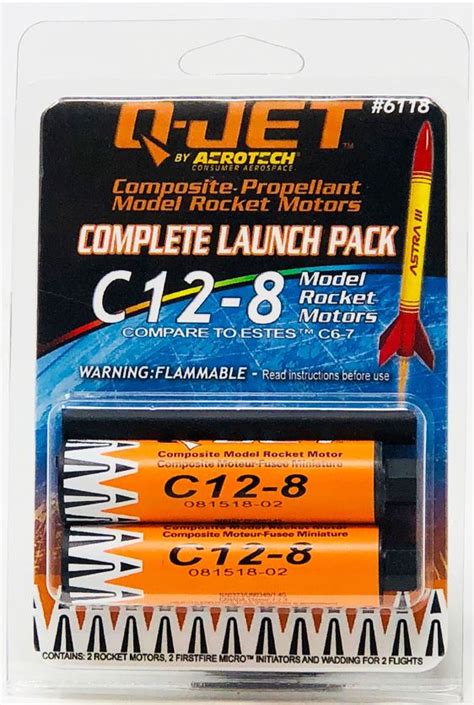fj black max  jet model rocket motors package
