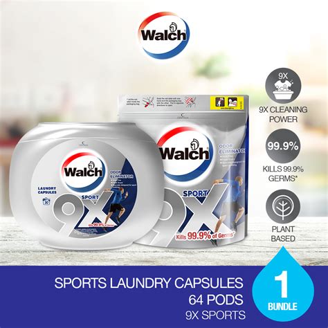 Walch X Sports Antibacterial Laundry Capsule Pods Refill Pack