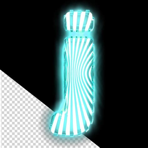 Symbole D Blanc Avec Des Sangles Verticales Turquoise Lumineuses Ultra