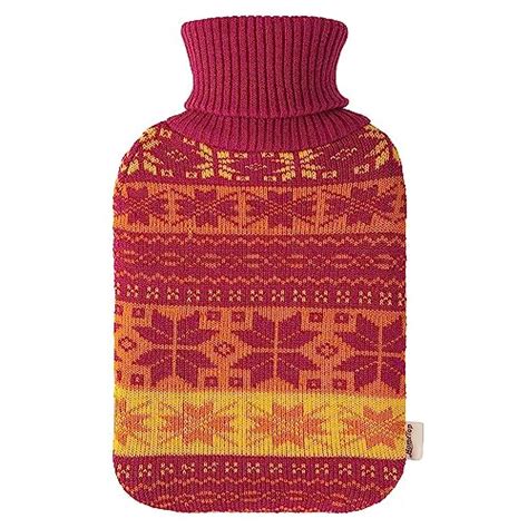 Large 2 Liter Soft Cute Hot Water Bottle Knit Cover ONLY Cover 2 L Snowflake In Pakistan