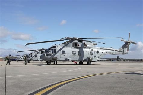 Royal Navy Helicopters From Rnas Yeovilton Depart For Operations Raf