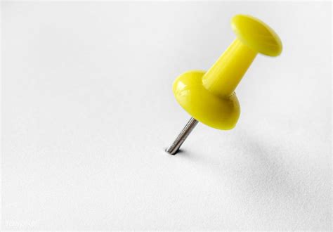 Yellow Pin In A Board Macro Push Pin Drawing Pin Free Photos