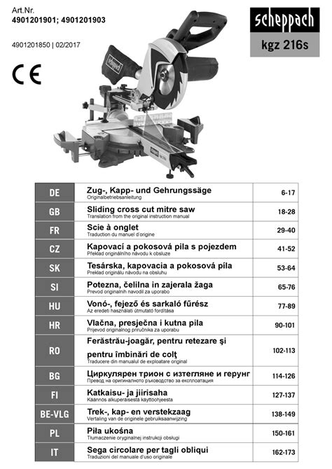 Scheppach Kgz S Translation From The Original Instruction Manual Pdf