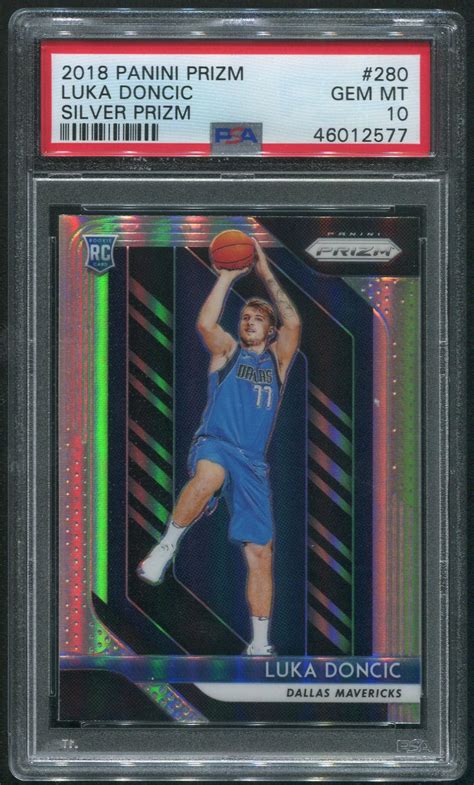 201819 Panini Prizm 280 Luka Doncic Rookie Prizms Silver Psa 10 Gem