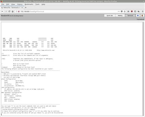 Mikrotik routeros update terminal - venuelasopa