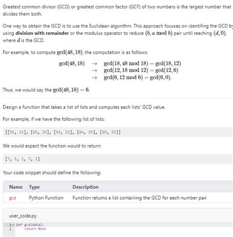 Solved Greatest Common Divisor Gcd Or Greatest Common