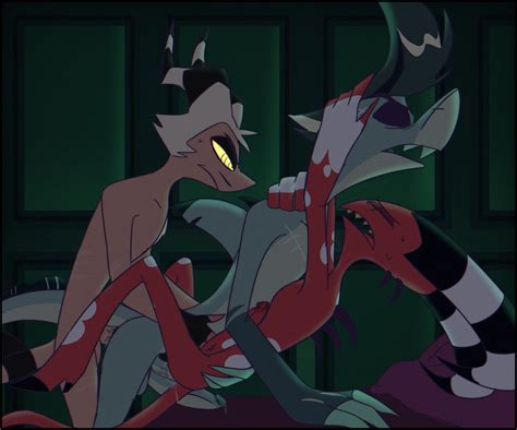 Rule 34 3boys Anthro Blitzo Helluva Boss Chaz Helluva Boss Gay Group Helluva Boss Hi Res