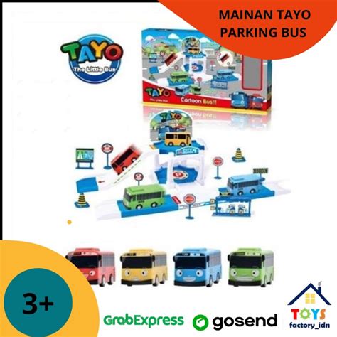 Jual Mainan Anak Mobil Bus Tayo Parking Lot Tayo Little Bus Parkir Shopee Indonesia