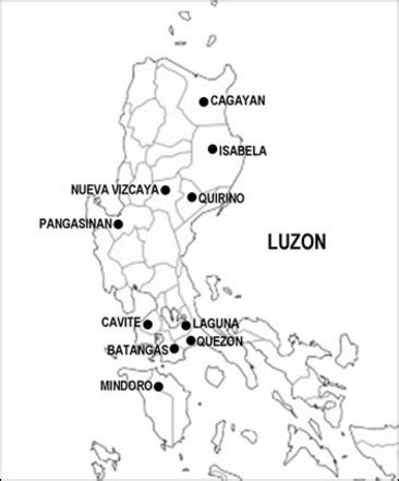 Map Of Luzon Philippines Showing The Collection Sites Of Leaf Samples