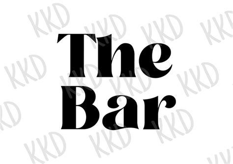 The Bar Svg Classic Bar Sign Art Bar Svg Dxf Eps Bar Sign Svg Cut