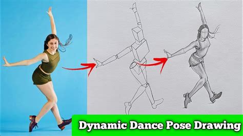 How To Draw A Female Figuredynamic Dance Pose Drawingpencil Drawing