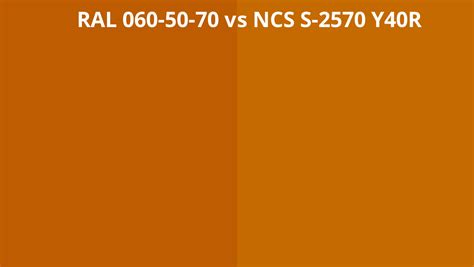 Ral 060 50 70 Vs Ncs S 2570 Y40r Ral Colour Chart Uk