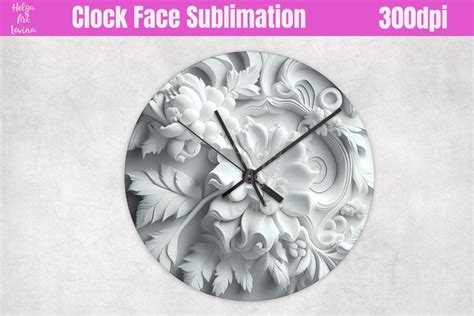 3D Clock Face Sublimation | Clock face round (2617237)