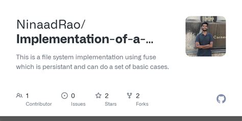 GitHub NinaadRao Implementation Of A Fuse File System This Is A File