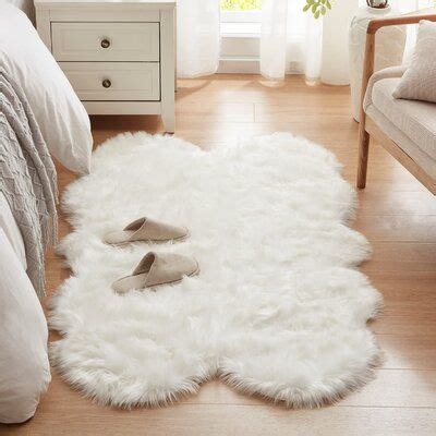 Living Room Area Rug Area Rug Everly Quinn Faux Fur Area Rugs For