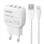 Ldnio Carregador Xusb Cabo Lightning White A Lightning Kuantokusta