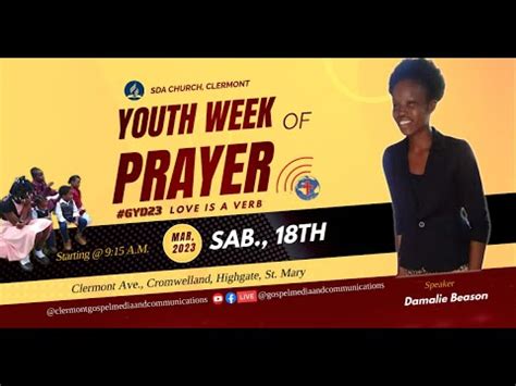 Global Youth Day Week Of Prayer The Sda Church Clermont Sabbath