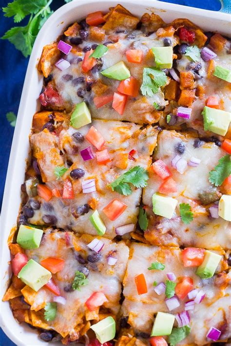 Black Bean Enchilada Casserole With Butternut Squash She Likes Food