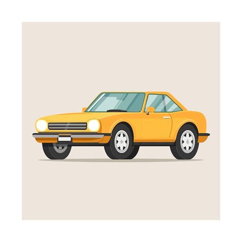 Premium Vector Yellow Car Illustration Vector