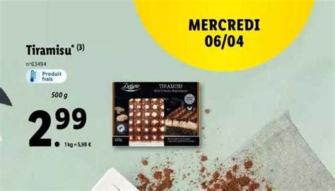 Promo Tiramisu Deluxe Chez Lidl ICatalogue Fr