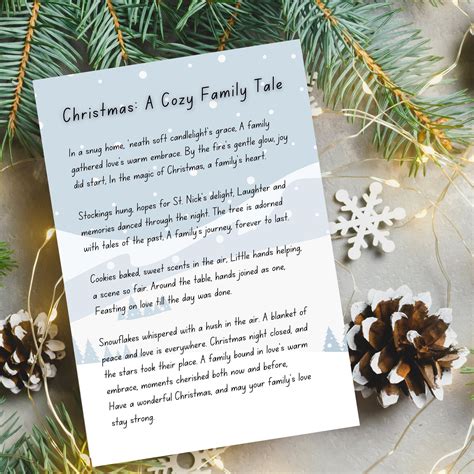 Christmas Poem Wall Art, Digital Wall Art, Family Christmas Poem ...