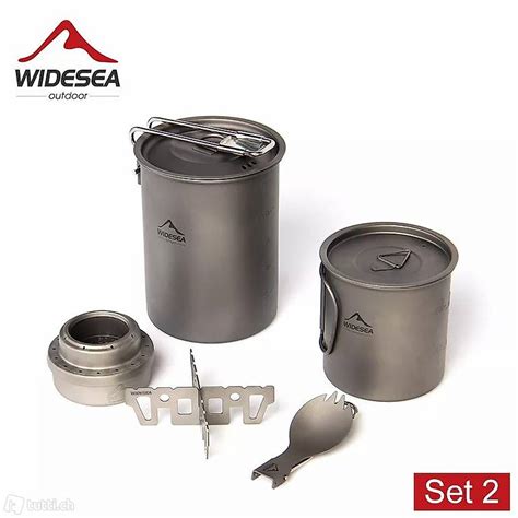 Widesea Camping Kochen Set Outdoor Equipment Küche Geschirr im Kanton