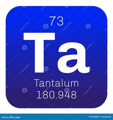 Tantalum Chemical Element Stock Vector Illustration Of Atom 83098039