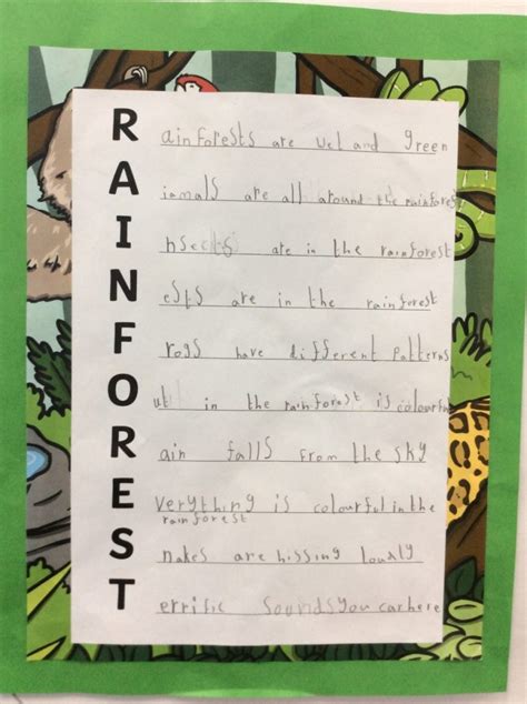 Rainforest Acrostic Poems P420 Blog