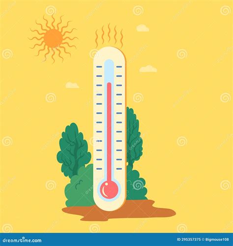 Meteorology Thermometer Vector Scale Celsius Fahrenheit Isolated