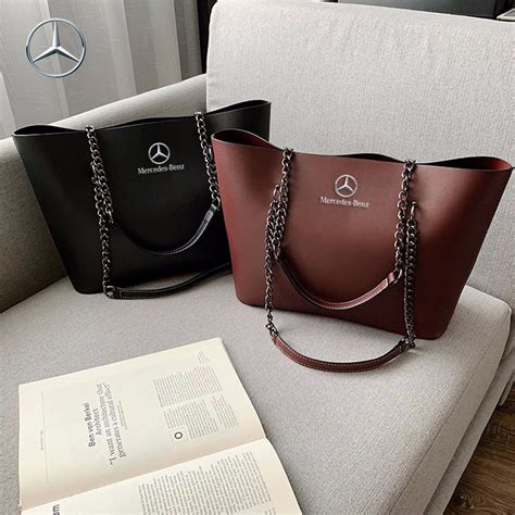 Mercedes Benz Deluxe Large Capacity Leather Bag Evapurses