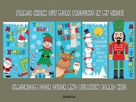 Christmas Classroom Door Decor Elf Selfie Door Decor Kit Take A