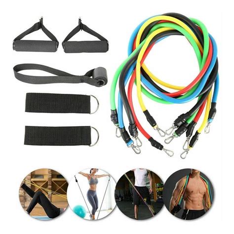 Kit Elastico Para Treino Exercicios Malhar Musculacao Casa Shopee Brasil