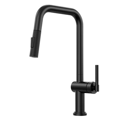 Homlux Single Handle Pull Down Sprayer Kitchen Faucet With High Arc Spout In Matte Black