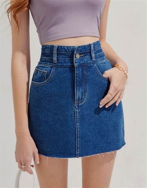 High Waistdenim Skirt Air Space