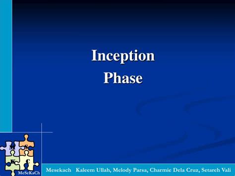 inception phase powerpoint    id
