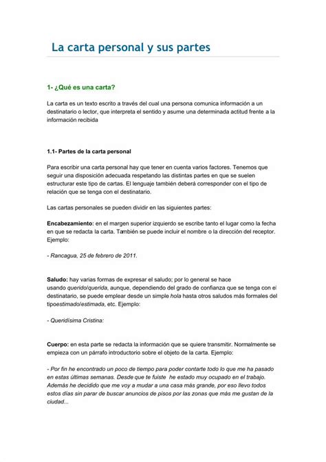 Pdf La Carta Personal Y Sus Partes Dokumen Tips Hot Sex Picture