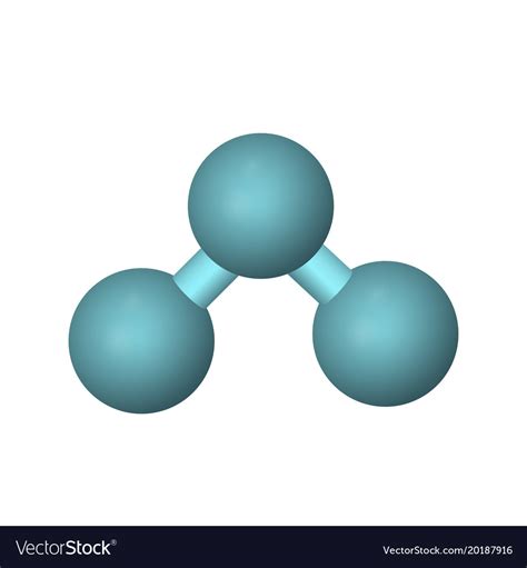 Molecular formula of ozone Royalty Free Vector Image